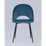 Стул Меган велюр пыльно-синий