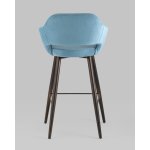 Стул барный Саймон велюр пыльно-голубой