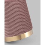 Пуф Шарлотта с ящиком велюр розовый