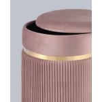 Пуф Миранда с ящиком велюр розовый