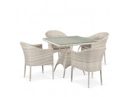 Комплект плетеной мебели T190B/Y350A-W85-90x90 Latte 4Pcs