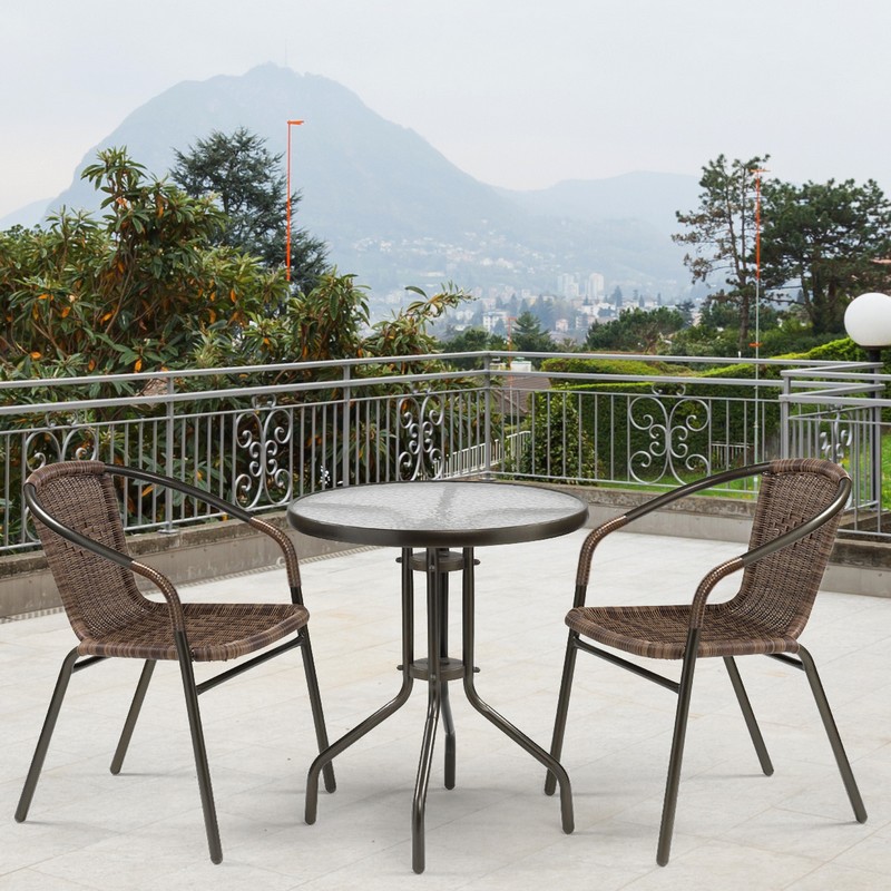 Комплект плетеной мебели Асоль-1C TLH-037BR3/TLH060-D60 Brown (2+1) Комплект плетеной мебели Асоль-1C TLH-037BR3/TLH060-D60 Brown (2+1)