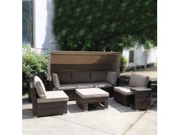 Диван-трансформер из искусственного ротанга AFM-320B Brown