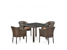 Комплект плетеной мебели T257A/Y350A-W53 Brown 4Pcs