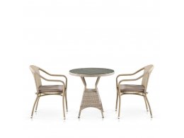 Комплект плетеной мебели T705ANT/Y480C-W85 Latte 2Pcs