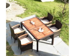 Комплект плетеной мебели AFM-460 150x90 Brown (4+1)