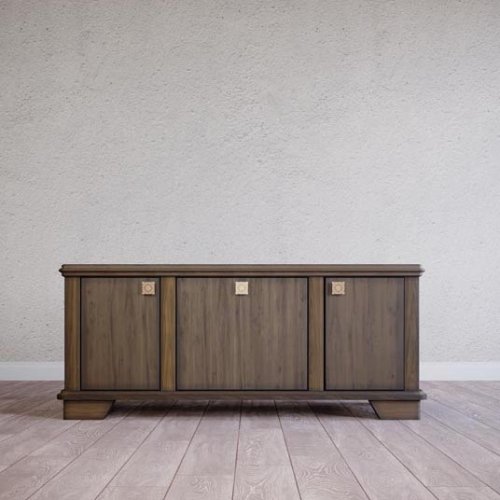 ALBION (АЛЬБИОН) Тумба ТВ с тремя фасадами и низкой крышкой (№2)