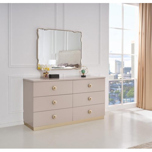 РЕНИ Комод с зеркалом с пуфом