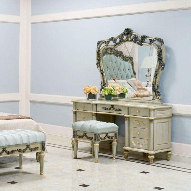 АСТОРИЯ ОЛИВА НЬЮ Стол туалетный с зеркалом