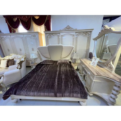 ДИАНА КОМПЛЕКТ :Кровать 1,8 + 2 Тумбочки + Туалетный стол + Пуф + 6 дв. Шкаф