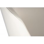 Стул барный DOBRIN ALDO (белый PU P23, основание из нержавеющей стали)