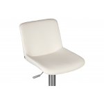 Стул барный DOBRIN ALDO (белый PU P23, основание из нержавеющей стали)