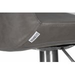 Стул барный DOBRIN ALDO (серый PU YP4, основание из нержавеющей стали)