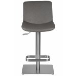 Стул барный DOBRIN ALDO (серый PU YP4, основание из нержавеющей стали)