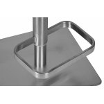 Стул барный DOBRIN ALDO (серый PU YP4, основание из нержавеющей стали)