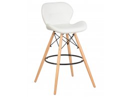 Стул барный DOBRIN BUTTERFLY BAR (ножки светлый бук, цвет белый)