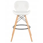 Стул барный DOBRIN BUTTERFLY BAR (ножки светлый бук, цвет белый)