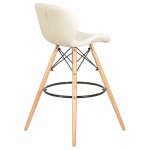 Стул барный DOBRIN BUTTERFLY BAR (ножки светлый бук, цвет кремовый)