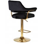 Стул барный DOBRIN CHARLY GOLD (черный велюр (MJ9-101))