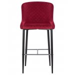 Стул барный DOBRIN CHRISTIAN'75 (черные ножки, бордовый велюр (V108-85))