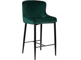 Стул барный DOBRIN CHRISTIAN'75 (черные ножки, зеленый велюр (V108-64))
