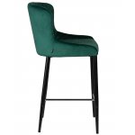 Стул барный DOBRIN CHRISTIAN'75 (черные ножки, зеленый велюр (V108-64))