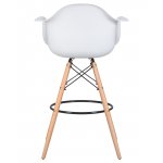 Стул барный DOBRIN DAW BAR (ножки светлый бук, цвет белый)