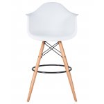 Стул барный DOBRIN DAW BAR (ножки светлый бук, цвет белый)