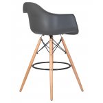 Стул барный DOBRIN DAW BAR (ножки светлый бук, цвет серый)