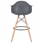 Стул барный DOBRIN DAW BAR (ножки светлый бук, цвет серый)