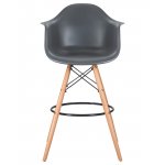 Стул барный DOBRIN DAW BAR (ножки светлый бук, цвет серый)