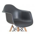 Стул барный DOBRIN DAW BAR (ножки светлый бук, цвет серый)