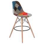 Стул барный DOBRIN DSW BAR (ножки светлый бук, цвет сиденья мозаика)