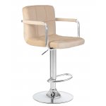 Стул барный DOBRIN KRUGER ARM (бежевый велюр (MJ9-10))