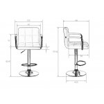 Стул барный DOBRIN KRUGER ARM (бежевый велюр (MJ9-10))