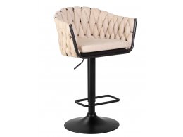 Стул барный DOBRIN LEON (бежевая ткань (LAR 275-1))