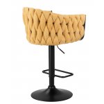 Стул барный DOBRIN LEON (жёлтая ткань (LAR 275-8))