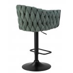 Стул барный DOBRIN LEON (зеленая ткань (LAR 275-23))