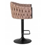 Стул барный DOBRIN LEON (коричневая ткань (LAR 275-3))