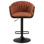 Стул барный DOBRIN LEON (оранжевая ткань (LAR 275-27))