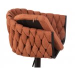 Стул барный DOBRIN LEON (оранжевая ткань (LAR 275-27))