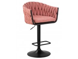 Стул барный DOBRIN LEON (розовая ткань (LAR 275-10))