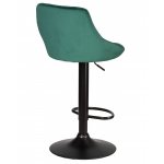 Стул барный DOBRIN LOGAN BLACK (зеленый велюр (MJ9-88))