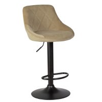 Стул барный DOBRIN LOGAN BLACK (мокко велюр (MJ9-9))