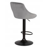 Стул барный DOBRIN LOGAN BLACK (серый велюр (MJ9-75))