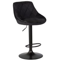 Стул барный DOBRIN LOGAN BLACK (черный велюр (MJ9-101))
