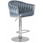 Стул барный DOBRIN MARCEL (пудрово-голубой велюр (MJ9-74))