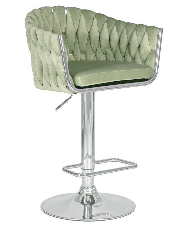 Стул барный DOBRIN MARCEL (пудрово-мятный велюр (MJ9-87))