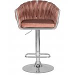 Стул барный DOBRIN MARCEL (пудрово-розовый велюр (MJ9-32))