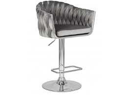 Стул барный DOBRIN MARCEL (серый велюр (MJ9-75))